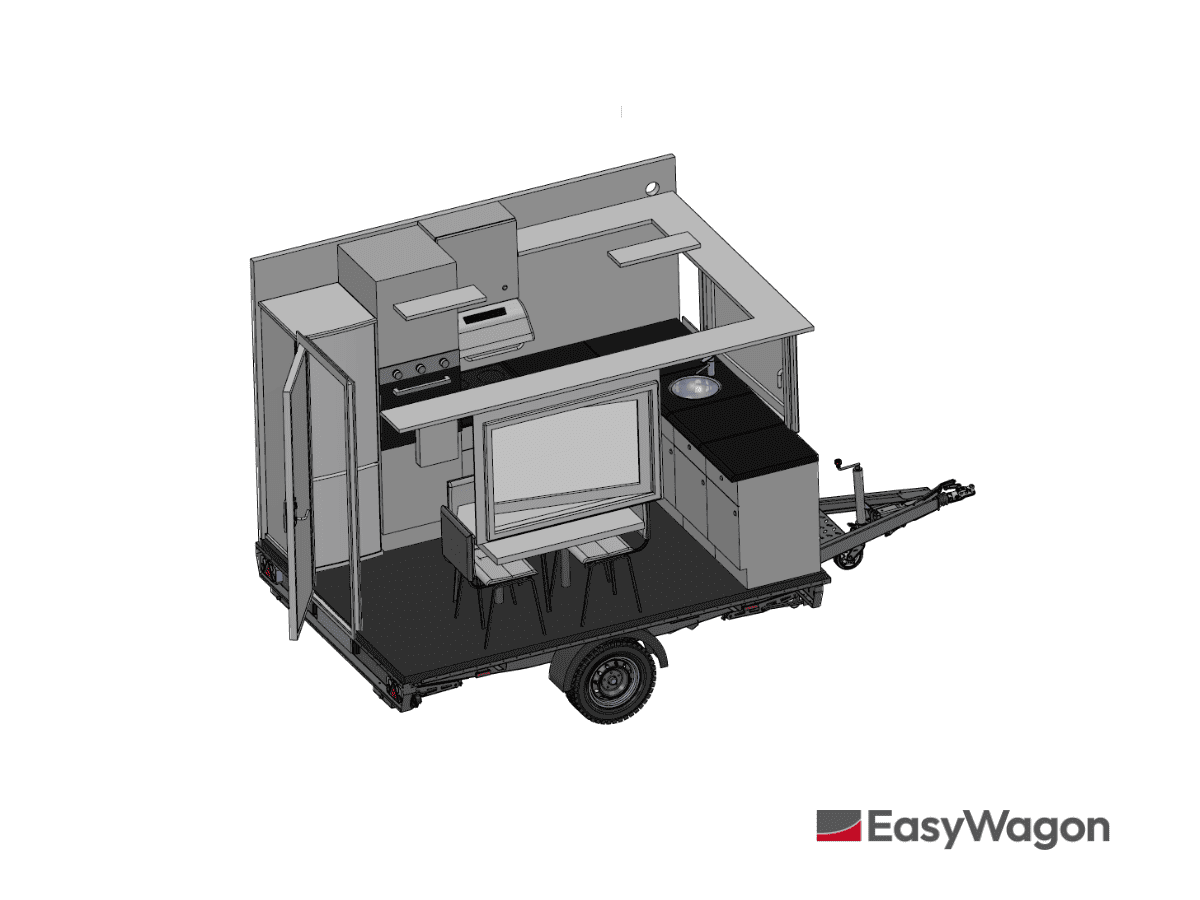TYPE 320: Schaftwagen met keuken - 4 tot 6 personen - diverse stopcontacten2