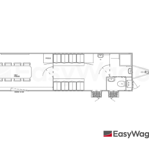 TYPE 928: Crewtrailer - 8 personen - kleedkamer - 1 douche - 1 toilet - maalpomp